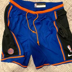 Nike NY Knicks Blue and Orange Basketball Shorts